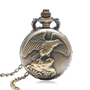 Antique Eagle Design Fob Quartz Pocket Watch